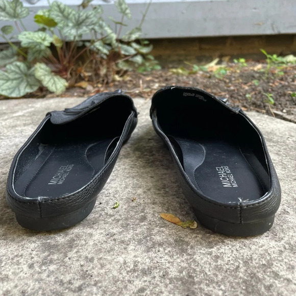 Michael Kors Black Leather Slide Loafer Mules Shoes, Size 7 - Picture 10 of 11